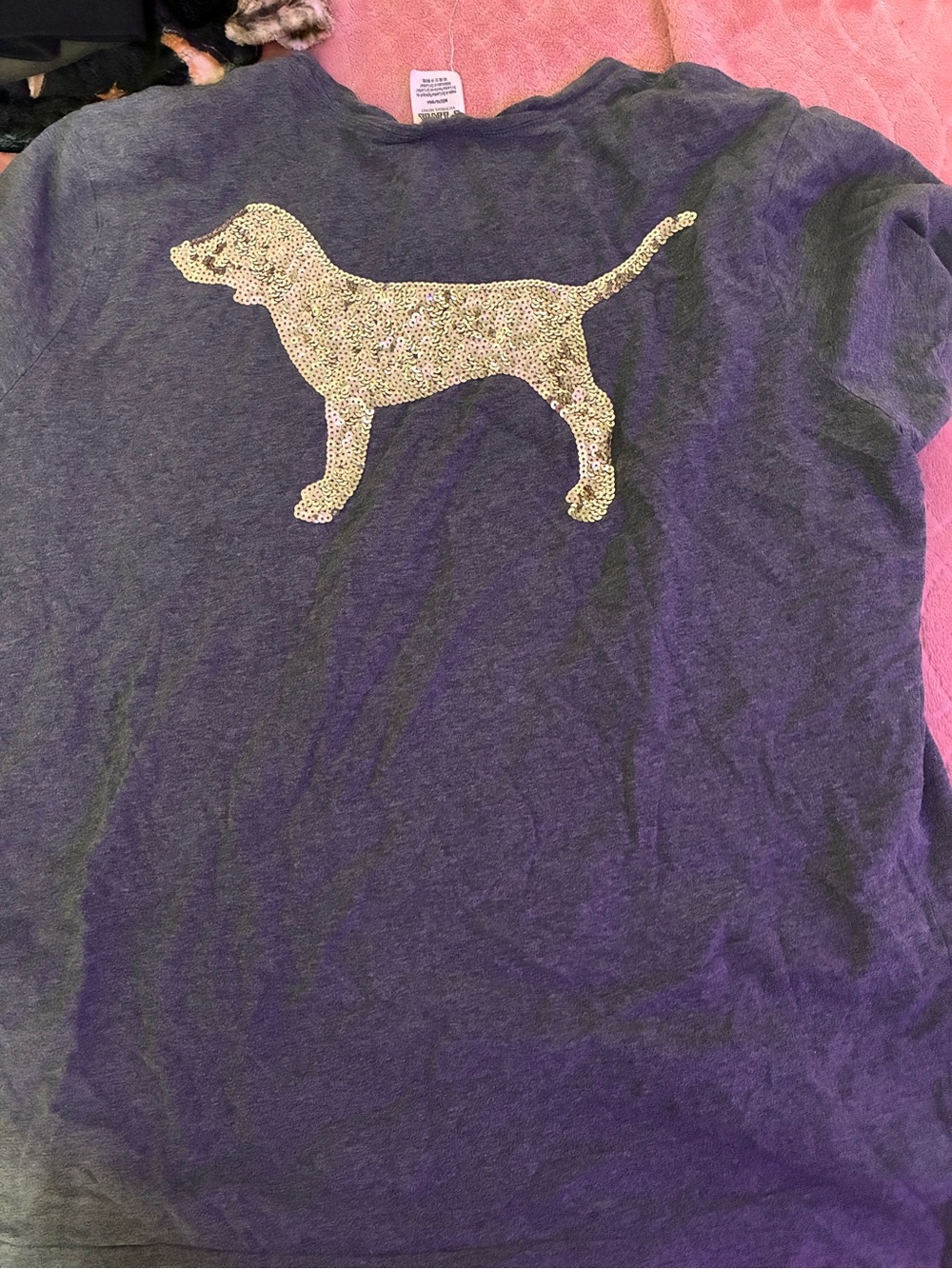 🩶 PINK VS Bling Dog Tee
